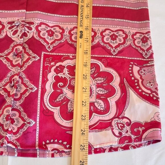 Cupcakes and Cashmere Blouse Gorgeous Pink Paisley Sz XS EUC preppy chic top - Picture 5 of 10